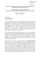 Statement by Ms. Bitadze, Deputy Minister of Environment and Natural Resources Protection