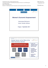 Presentation by Ms. Darisuren, OSCE Senior Adviser on Gender Issues