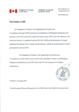 Information Exchange by the Delegation of Canada on Conventional Arms Transfer Information Exchange by the Delegation of Canada on Conventional Arms Transfer