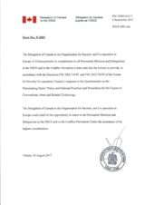 Response by the Delegation of Canada to the Questionnaire on Participating States’ Policy and/or National Practices and Procedures for the Export of Conventional Arms and Related Technology Response by the Delegation of Canada to the Questionnaire on Participating States’ Policy and/or National Practices and Procedures for the Export of Conventional Arms and Related Technology