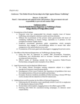 Conference outline Heracles Moskoff, National Rapporteur on Trafficking in Human Beings, Ministry of Foreign Affairs, Greece