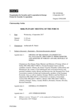 Journal of the 860th Plenary Meeting of the Forum for Security Co-operation