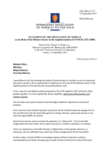 Statement by the Delegation of Norway in response to the presentations by Mr. Z. Djordjević, by Major General T. L. Harris, and by Mr. M. Peško