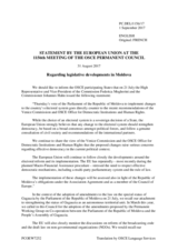 Statement by the Estonian EU Presidency on the legislative developments in Moldova