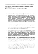 Speech outline by Irina Zhukova, Director on Sustainability and Corporate programs, Philip Morris Sales and Marketing 