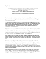 Speech by Greg Asbed, Co-founder, Fair Food Program