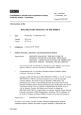 Journal of the 863rd Plenary Meeting of the Forum for Security Co-operation