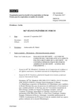 Journal de la 863ème séance plénière du Forum