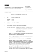 Journal de la 861ème séance plénière du Forum