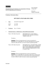 Giornale della 859a Seduta plenaria del Foro di cooperazione per la sicurezza