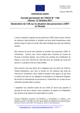 Déclaration de l’UE sur la situation des personnes LGBTI en Russie