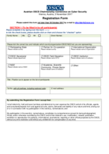 Registration form