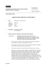 Journal of the 864th Plenary Meeting of the Forum for Security Co-operation