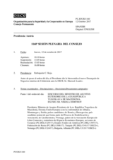 Diario de la 1160ª Sesión plenaria del Consejo Permanente 