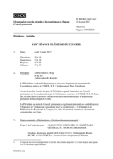 Journal de la 1156ème séance plénière du Conseil