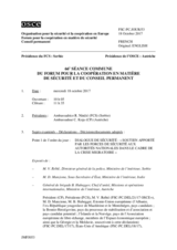 Journal de la 66ème séance commune du Forum pour la coopération en matière de sécurité et du Conseil permanent