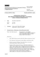 Giornale della 66a Riunione congiunta del Foro di cooperazione per la sicurezza e del Consiglio permanente