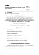 Decisión Relativa al Orden del Día, Calendario y Otras Modalidades de Organización del Seminario Sobre la Dimensión Humana 2017, Sujeta a un Procedimiento de Consenso Tácito que Expirará el Miércoles 26 de Julio de 2017 a las 17.00 Horas (HEC)