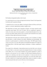 Statement by Amarsanaa Darisuren, Senior Adviser on Gender Issues at the United Nations Security Council Open Debate on Women, Peace and Security