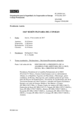Diario de la 1161ª Sesión plenaria del Consejo Permanente 