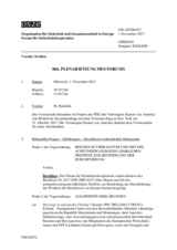 Journal der 866. Plenarsitzung des Forums