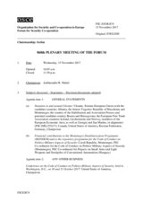 Journal of the 868th Plenary Meeting of the Forum for Security Co-operation