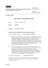 Giornale della 868a Seduta plenaria del Foro di cooperazione per la sicurezza