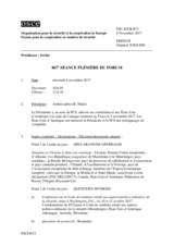 Journal de la 867ème séance plénière du Forum