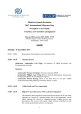 Agenda: The high-level panel discussion 2017 International Migrants Day