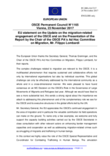 Statement by the Estonian EU Presidency in response to the update on OSCE Migration-Related Activities by the OSCE Secretary General and to the report by the Chair of the OSCE Parliamentary Assembly’s Ad Hoc Committee on Migration, Mr. Filippo Lombardi