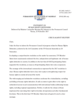 Statement by the Delegation of Norway on the Resolution marking the twentieth anniversary in 2018 of the Declaration on Human Rights Defenders