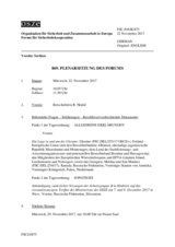 Journal der 869. Plenarsitzung des Forums