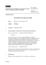 Diario de la 869ª Sesión plenaria del Foro de Cooperación en materia de Seguridad  
