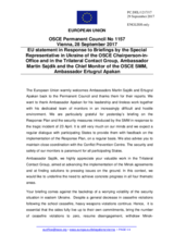 Statement by the Estonian EU Presidency in response to the update by Ambassador Martin Sajdik and to the report by Ambassador Ertugrul Apakan