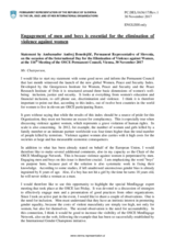 Statement by the Delegation of Slovenia on the International Day for the Elimination of Violence against Women, observed on 25 November 2017