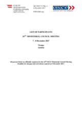 List of Participants