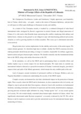 Statement by H.E. Linas Linkevicius, Minister of Foreign Affairs 