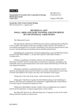 Decision No. 10/17 Small Arms and Light Weapons and Stockpiles of Conventional Ammunition Decision No. 10/17 Small Arms and Light Weapons and Stockpiles of Conventional Ammunition