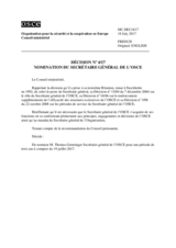 Decision No. 4/17 - Appointment of the OSCE Secretary General