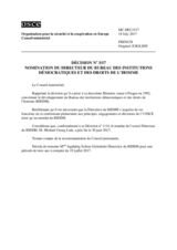 Decision No. 3/17 - Appointment of the Director of the Office for Democratic Institutions and Human Rights
