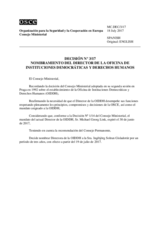 Decision No. 3/17 - Appointment of the Director of the Office for Democratic Institutions and Human Rights