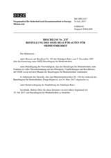 Decision No. 2/17 - Appointment of the OSCE Representative on Freedom of the Media