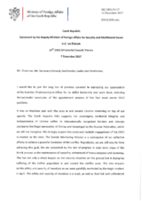Statement by H.E. Ivo Šrámek, Deputy Minister of Foreign Affairs