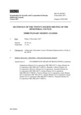 MC(24).JOUR/2 - Second Day of the 24th Meeting of the Ministerial Council