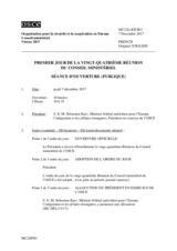 MC(24).JOUR/1 - First Day of the 24th Meeting of the Ministerial Council