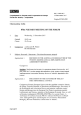 Journal of the 871st Plenary Meeting of the Forum for Security Co-operation