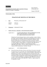 Journal of the 872nd Plenary Meeting of the Forum for Security Co-operation