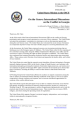 Statement by the Delegation of the United States of America on the 42nd round of the Geneva International Discussions, held on 12 and 13 December 2017