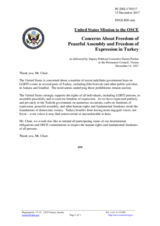 Statement by the Delegation of the United States of America on the ban on LGBTI activities in Turkey