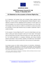 Statement by the Estonian EU Presidency on the Human Rights Day, observed on 10 December 2017